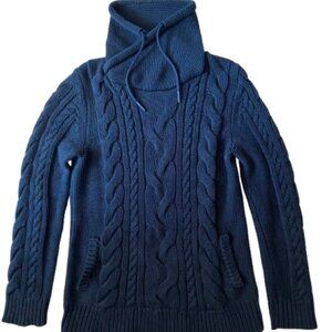 Women's Double L® Mixed-Cable Funnelneck Sweater Classic Navy Women's Size S